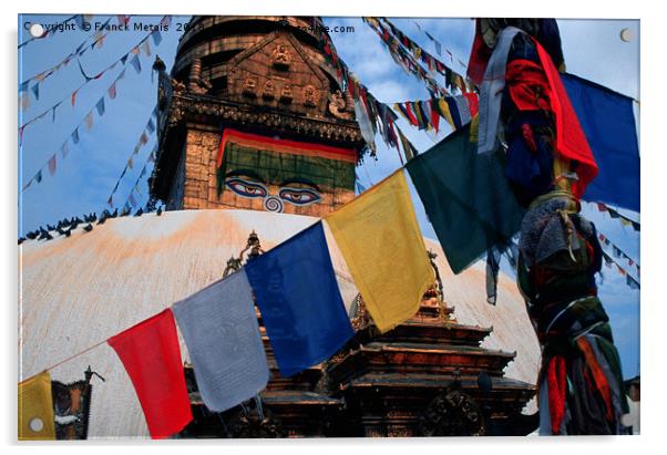 Swayambhunath Acrylic by Franck Metois