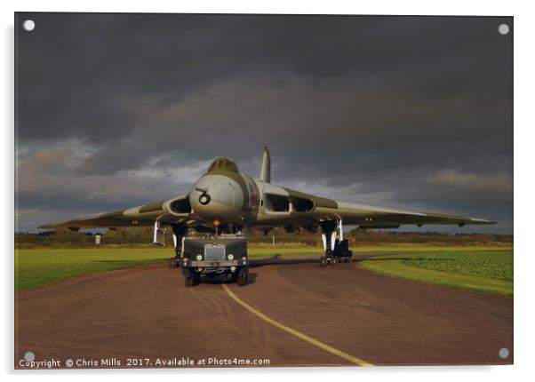 RAF Vulcan Bomber Acrylic by Chris Mills