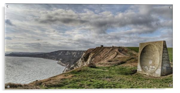 Abbot's Cliff Sound Mirror Acrylic by Richard May