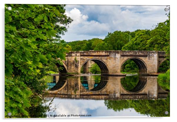 Sunderland Bridge Reflection Acrylic by John Stoves