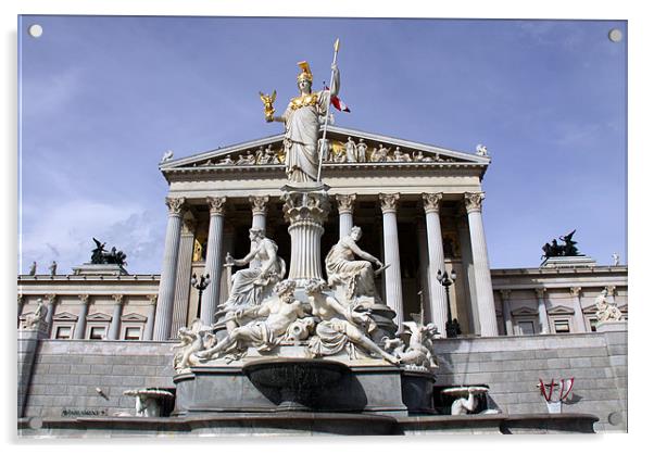 Austrian Parliament Building, Vienna Acrylic by Linda More