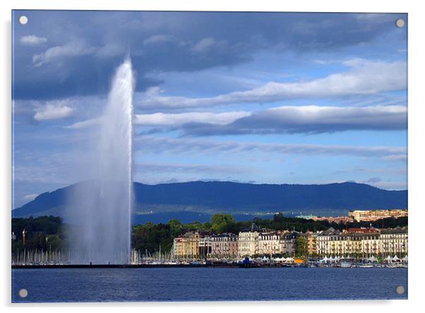 Geneva with Jet D'eau Acrylic by Linda More