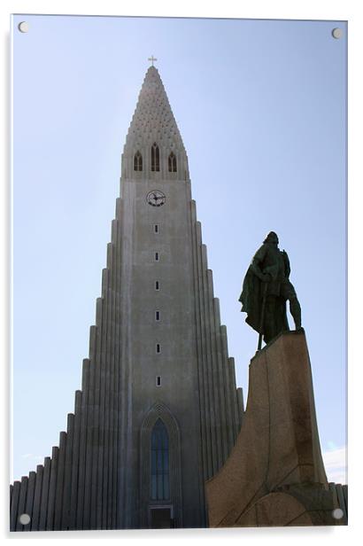Hallgrimskirkja Church of Iceland, Reykjavik Acrylic by Linda More