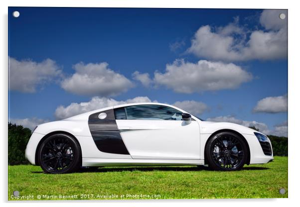 Audi R8 Acrylic by Martin Bennett