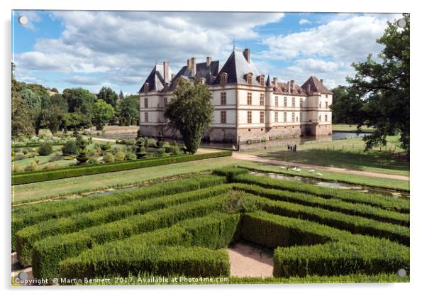 Chateau Cormatin, Burgundy, France. Acrylic by Martin Bennett