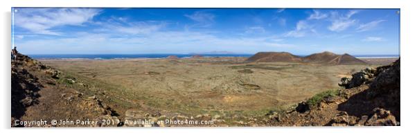 Volcano Panorama, Fuerteventura Acrylic by John Parker