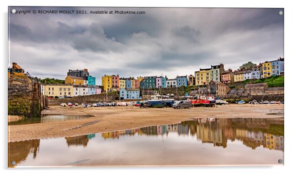 Tenby Harbour Acrylic by RICHARD MOULT