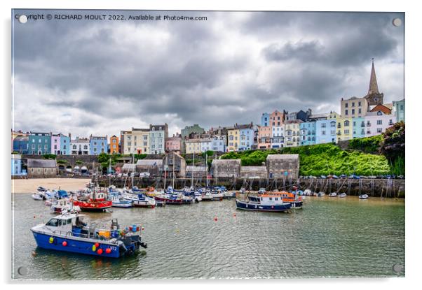 Tenby Harbour Acrylic by RICHARD MOULT