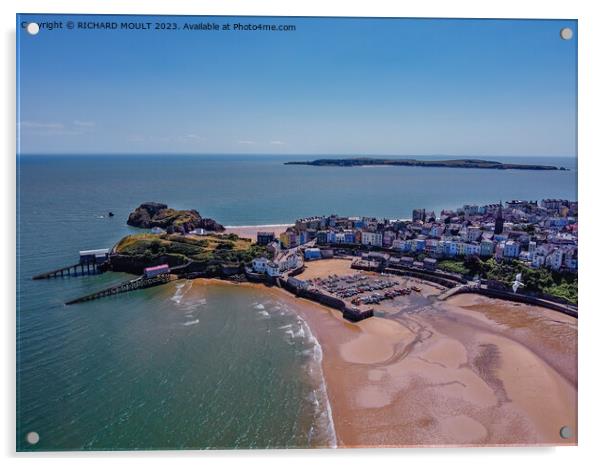 Seagulls view of Tenby Harbour from the drone Acrylic by RICHARD MOULT