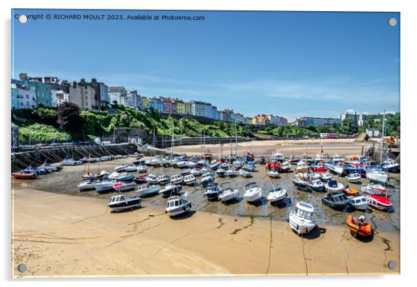 Tenby Harbour Acrylic by RICHARD MOULT