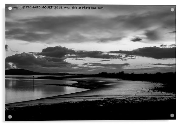 Loughor Estuary At Dusk Acrylic by RICHARD MOULT