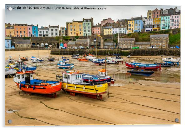 Tenby Harbour Acrylic by RICHARD MOULT