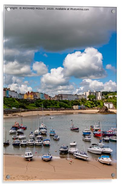 Tenby Harbour Acrylic by RICHARD MOULT