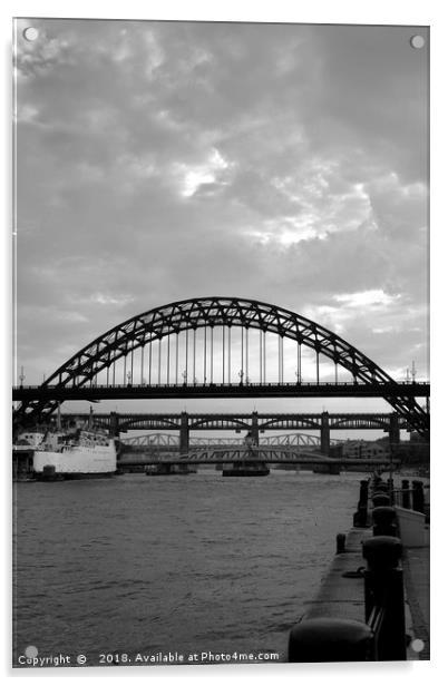 Tyne Bridge Acrylic by Roger Utting