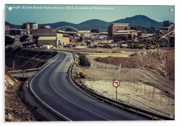Road between mines Acrylic by Juan Ramón Ramos Rivero