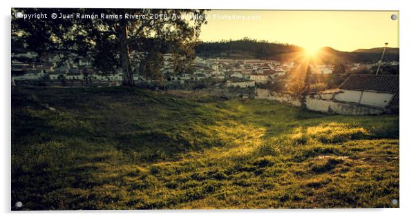 Sunbeams illuminated the field Acrylic by Juan Ramón Ramos Rivero