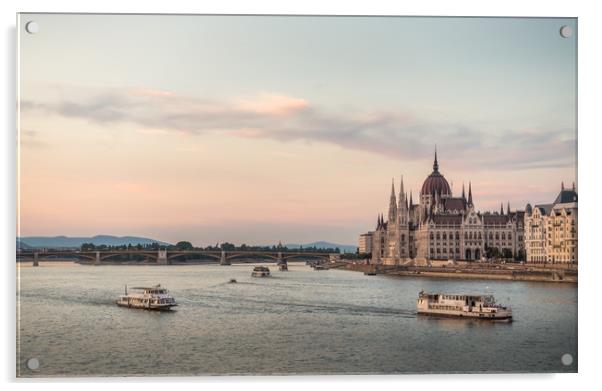 Budapest Parliament Building Acrylic by Aidan Mincher