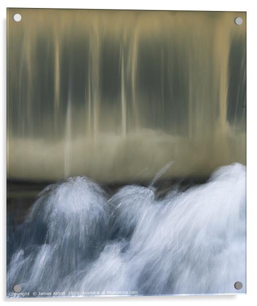The Calming waterfall of Denethorpe Acrylic by James Aston