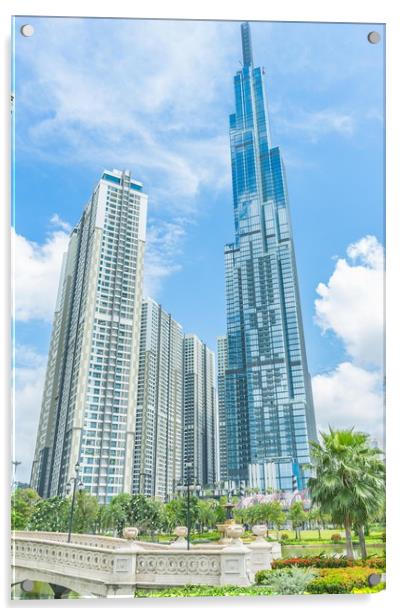 Super-tall Landmark81 in Central park Acrylic by Quang Nguyen Duc