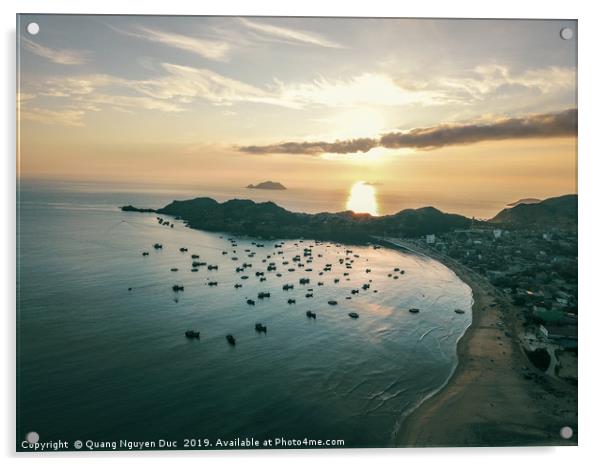 Sunrise in Quy Nhon beach Acrylic by Quang Nguyen Duc