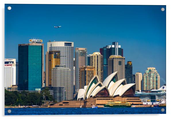 Sydney city skyline, New South Wales, Australia. Acrylic by Andrew Michael