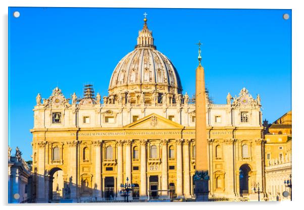 Papal Basilica of Saint Peter Acrylic by Andrew Michael