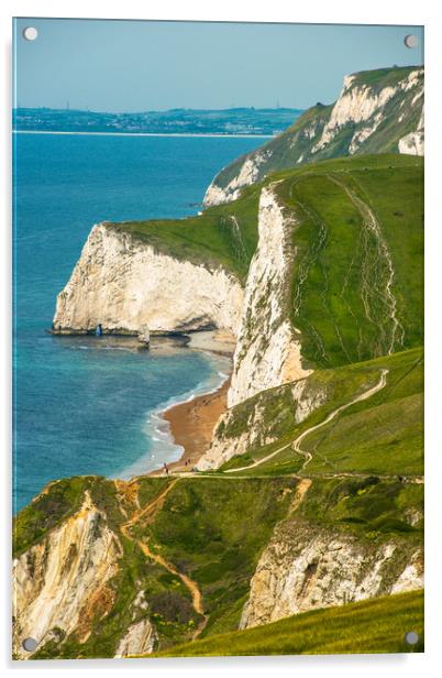 Jurassic coast scenery at Durdle door Acrylic by Andrew Michael