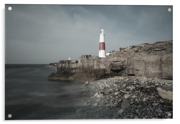 Portland Bill Lighthouse Dorset Acrylic by Andrew Michael