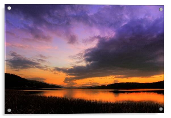 Sunset over Bala Lake Acrylic by steven clifton