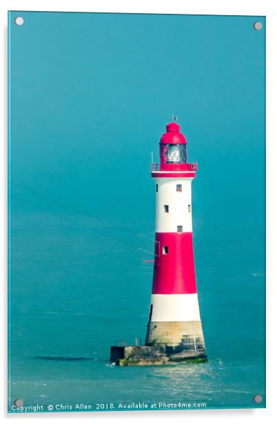 Beachy Head Lighthouse Acrylic by Chris Allen