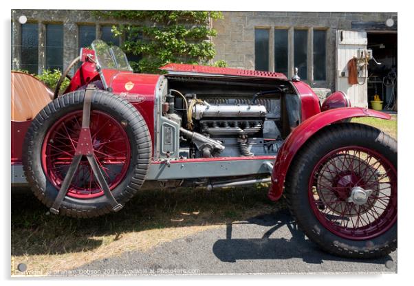 1930 Alfa Romeo engine Acrylic by Graham Dobson