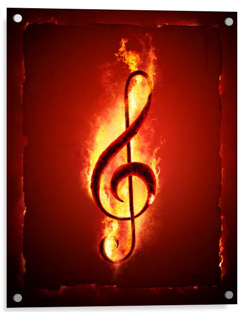 Hot Music Acrylic by Johan Swanepoel