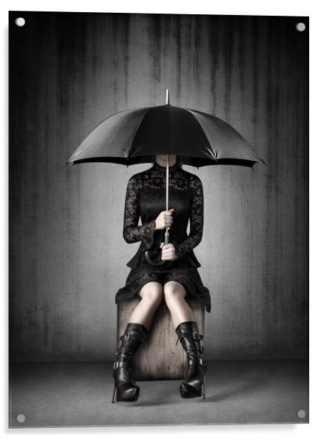 Black Rain Acrylic by Johan Swanepoel