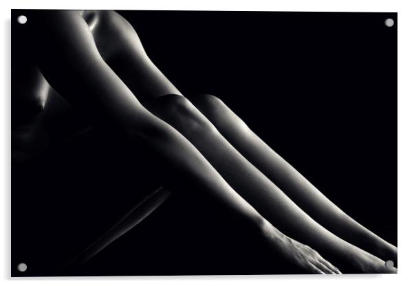 Nude woman bodyscape 48 Acrylic by Johan Swanepoel