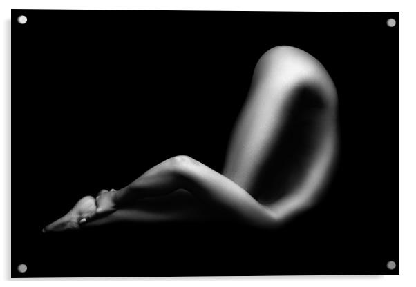 Nude woman bodyscape 64 Acrylic by Johan Swanepoel