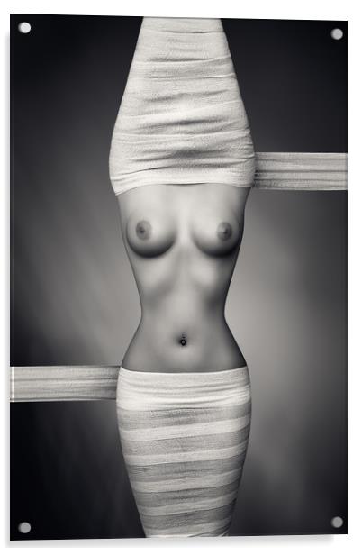 Nude woman fine art 21 Acrylic by Johan Swanepoel
