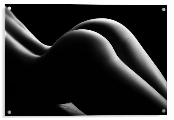 Nude woman bodyscape 68 Acrylic by Johan Swanepoel