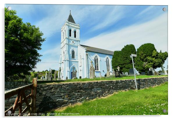 St Marys Blue Church  Acrylic by Ciaran Craig