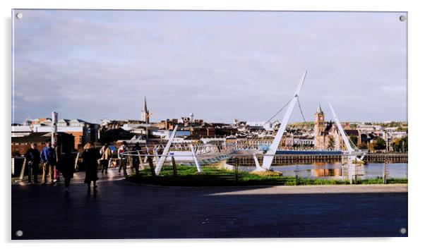 The Peace Bridge  Acrylic by Ciaran Craig