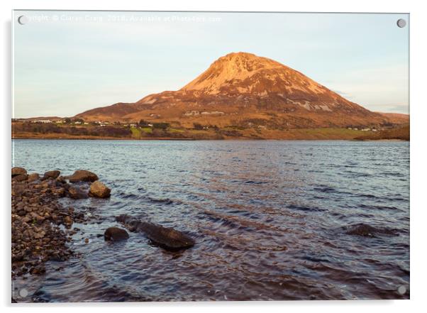 Sunsets on Mount Errigal Acrylic by Ciaran Craig