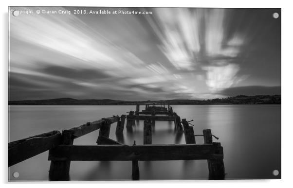 Long exposure of Lough Swilly and Fahan Pier  Acrylic by Ciaran Craig