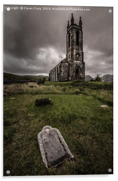 Abandoned Dunlewey Church  Acrylic by Ciaran Craig