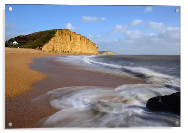 West Bay Swirls Acrylic by David Neighbour