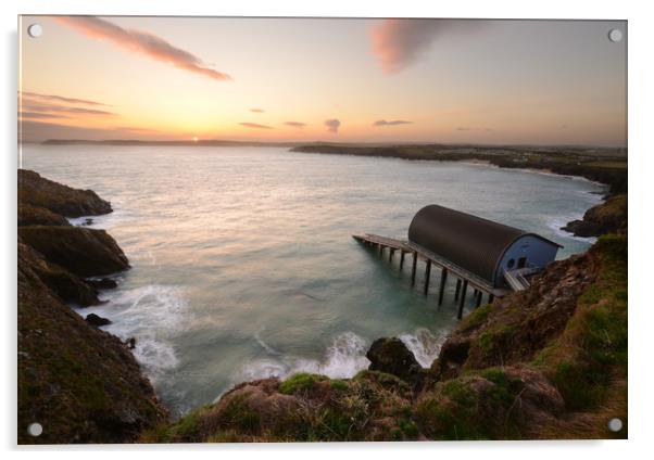 Padstow Lifeboat Station Acrylic by David Neighbour