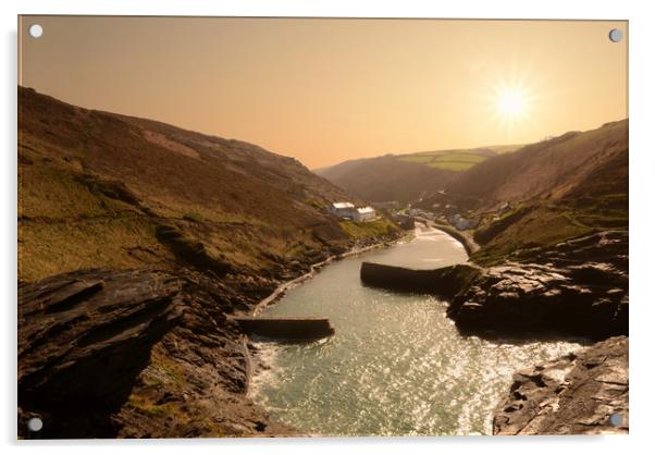 Morning at Boscastle Acrylic by David Neighbour