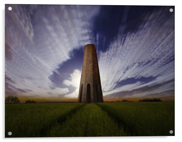Daymark in a Moonlit Sky Acrylic by David Neighbour