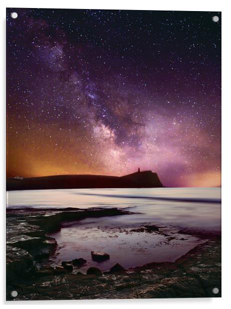 Kimmeridge Bay and The Galaxy Acrylic by David Neighbour