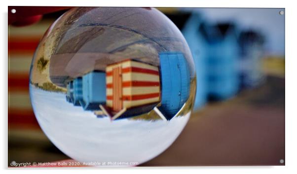 Beach Hut Ball Acrylic by Matthew Balls