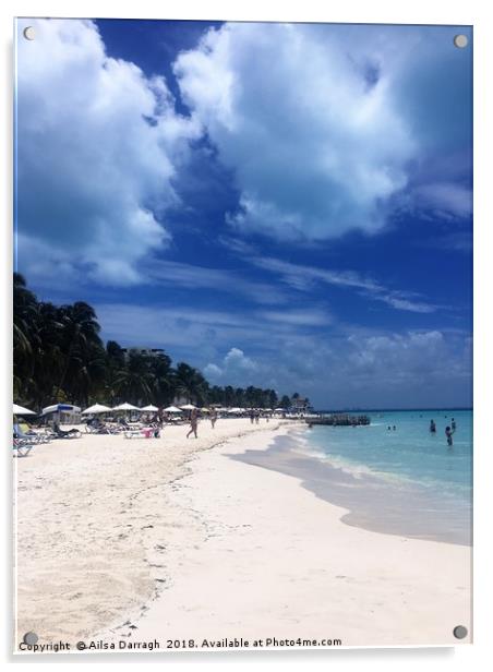 Isla Mujeres Island Beach Paradise Acrylic by Ailsa Darragh
