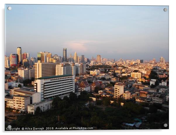 Bangkok City View, Thailand Acrylic by Ailsa Darragh
